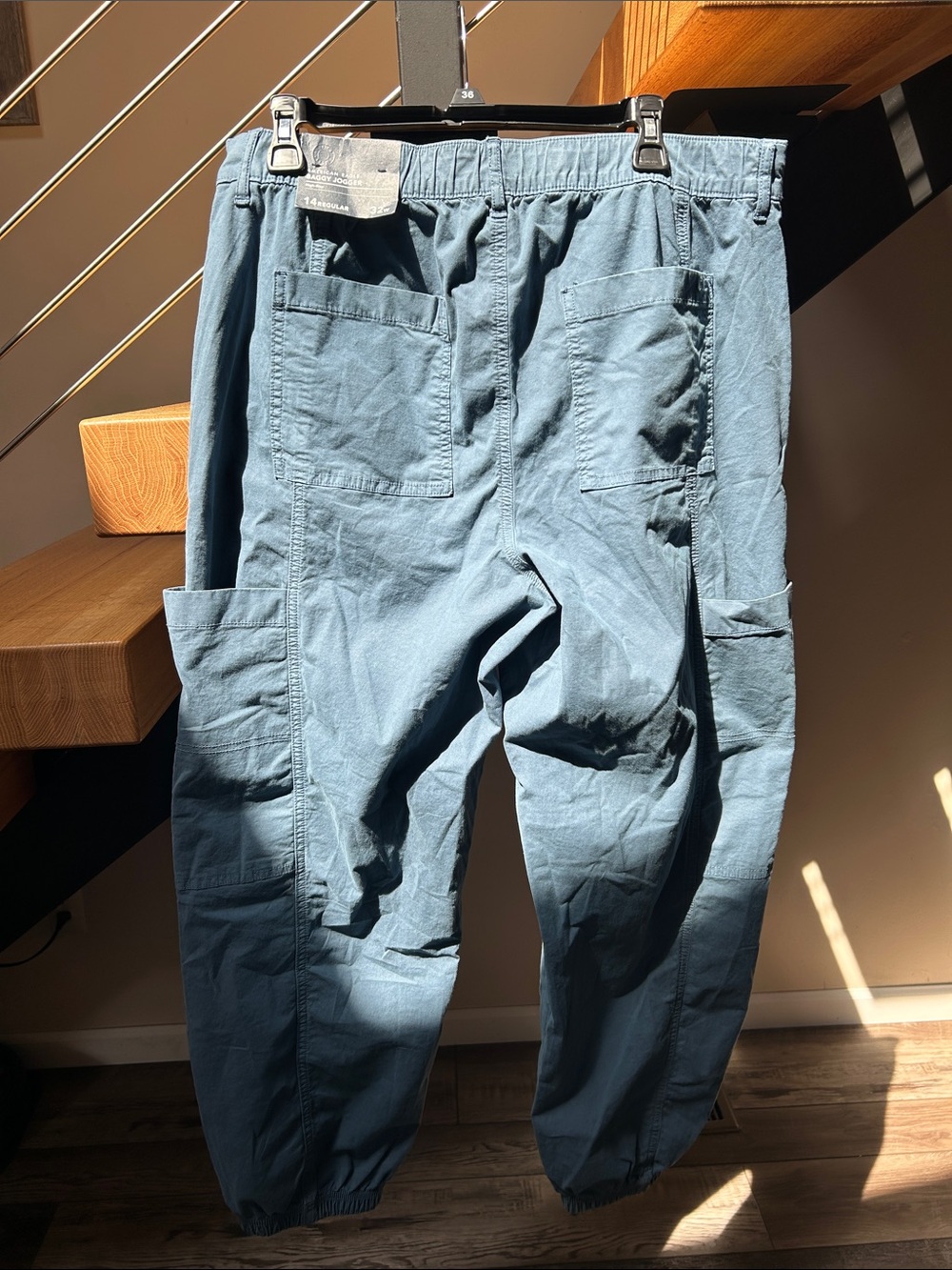 American Eagle Outfitters Men's Cargo Jogger Pants - Dusty Blue
